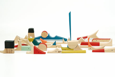 handmade open-ended wooden nature game