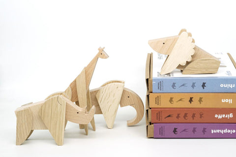 handmade wooden African animals gift toys