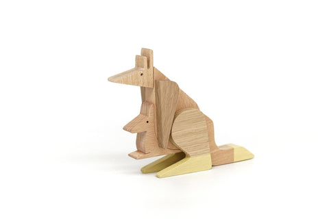 handmade wooden magnetic kangaroo designer gift