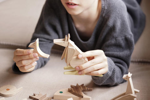 handmade wooden magnetic kangaroo designer gift