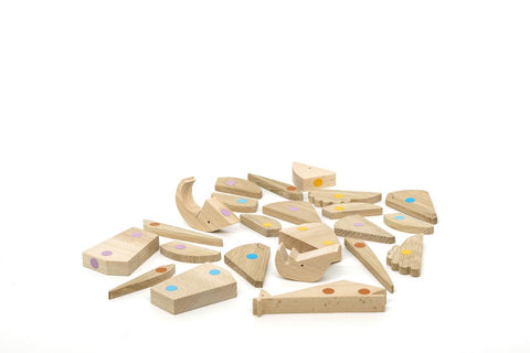 African animals wooden magnetic collection