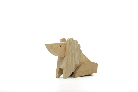 handmade wooden magnetic lion gift toy