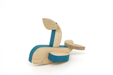 handmade wooden magnetic whale designer toy