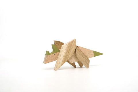 handmade designer triceratops wooden gift toy