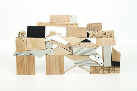 handmade designer wooden minimalist blocks