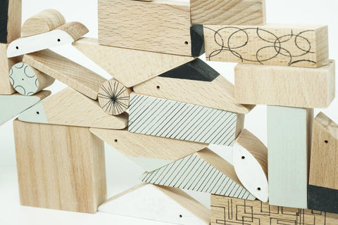 handmade designer wooden minimalist blocks