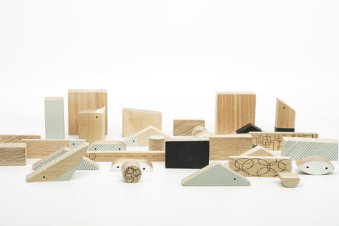 handmade designer wooden minimalist blocks