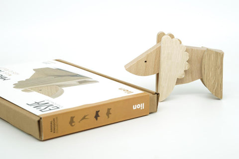 handmade wooden magnetic lion gift toy