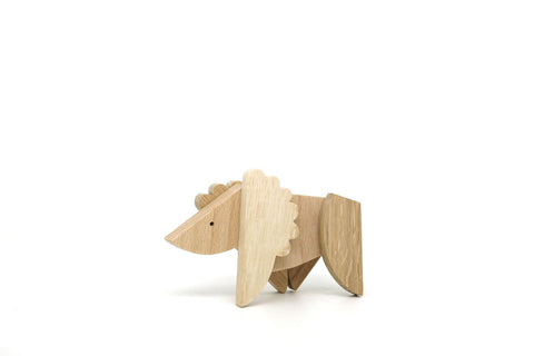 handmade wooden magnetic lion gift toy