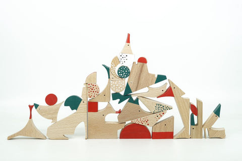 Christmas wooden abstract balance game