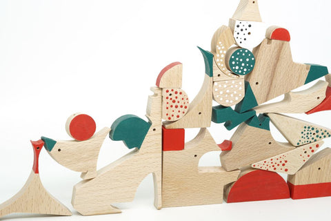 Christmas wooden abstract balance game