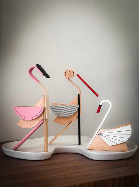handmade wooden flamingo gift