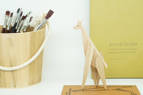 Giraffe handmade wooden magnetic puzzle toy design