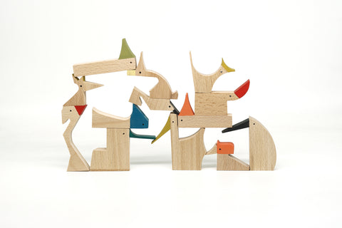 wooden birds balance open-ended play toys