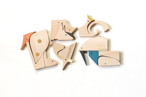 wooden birds open-ended play toys