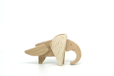 handmade wooden magnetic elephant toy gift