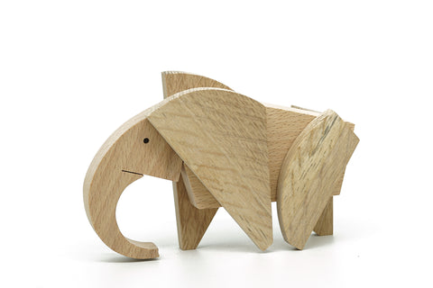 handmade wooden magnetic elephant toy