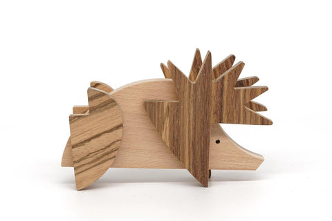 handmade wooden magnetic designer hedgehog gift