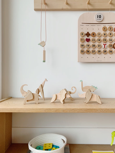 African animal wooden magnetic toy gifts