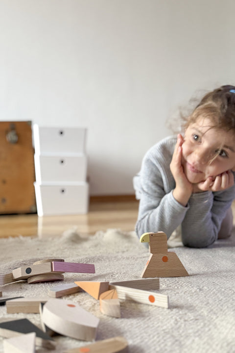 wooden pelican magnetic gift toy