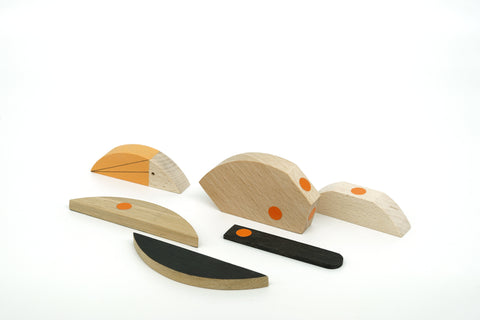 wooden magnetic toucan tiles