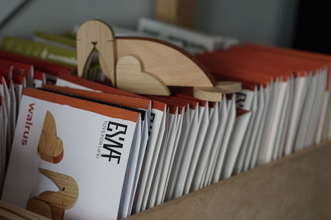 wooden magnetic walrus toy