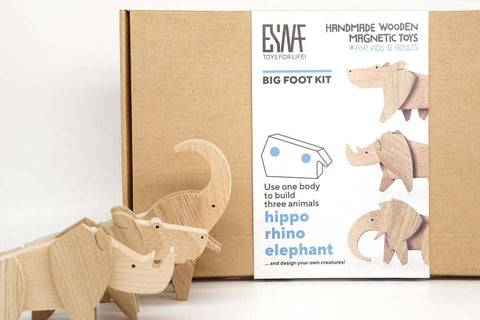 wooden magnetic African animals kit