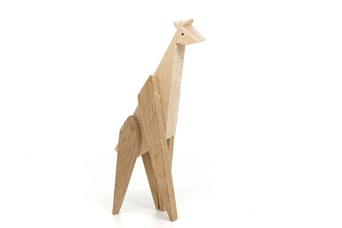 Design giraffe handmade wooden magnetic puzzle toy 