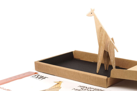 Giraffe handmade wooden magnetic puzzle toy