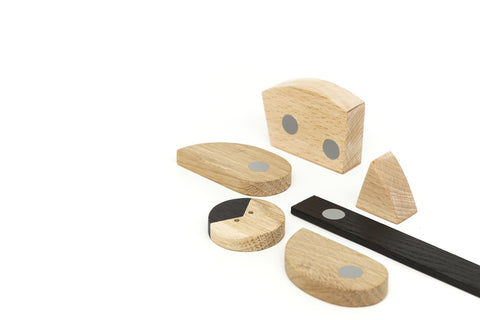Nordic owl wooden magnetic puzzle