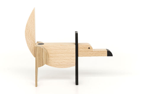 Nordic wolf wooden magnetic toy design