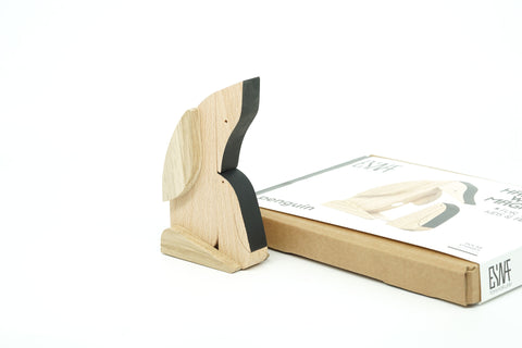handmade wooden magnetic penguin figurine