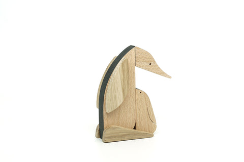 handmade wooden magnetic penguin toy