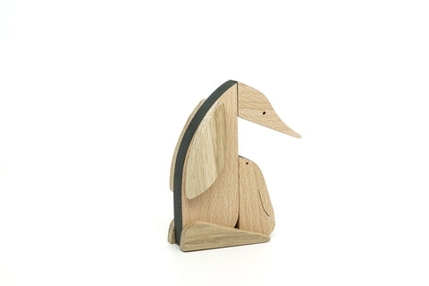 handmade wooden magnetic penguin toy