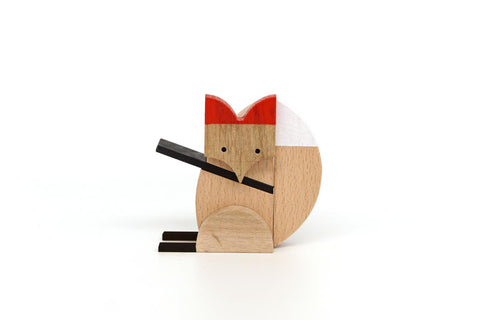 nordic fox wooden designer magnetic toy gift