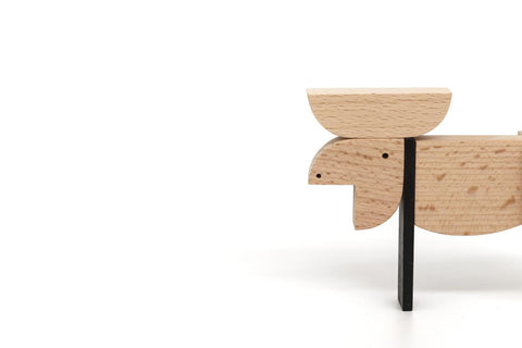 handmade designer wooden moose gift
