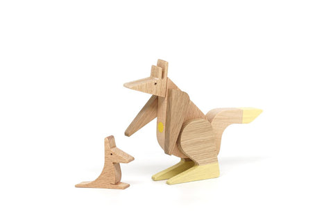 handmade wooden magnetic kangaroo designer gift