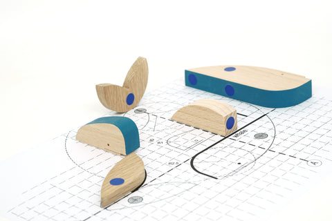handmade wooden magnetic whale designer toy