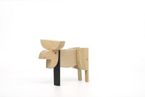 handmade designer wooden moose gift