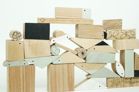 handmade designer wooden minimalist blocks