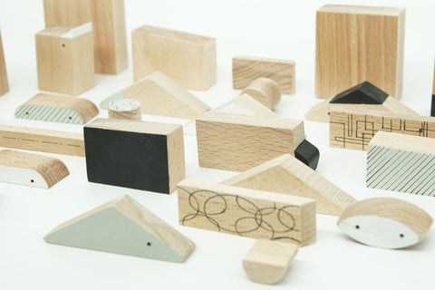 handmade designer wooden minimalist blocks