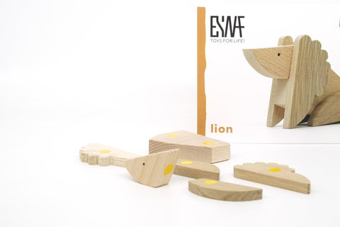 handmade wooden magnetic lion gift toy