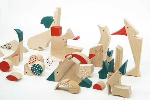 Christmas wooden abstract balance game