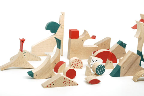 Christmas wooden abstract balance game