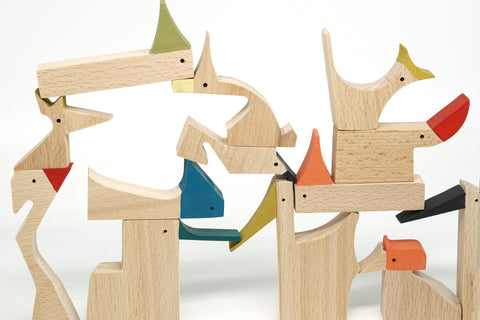 wooden birds balance open-ended play toys