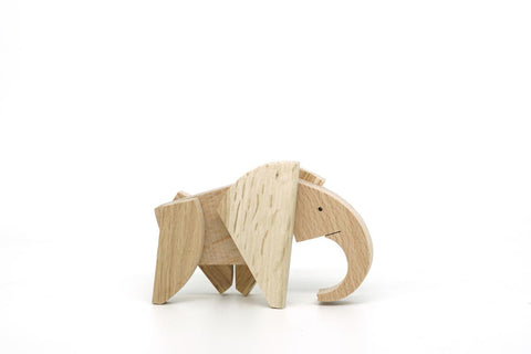 handmade wooden magnetic elephant toy gift