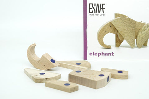 handmade wooden magnetic elephant toy gift