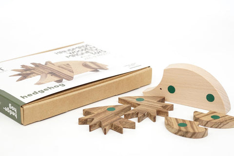 handmade wooden magnetic designer hedgehog gift