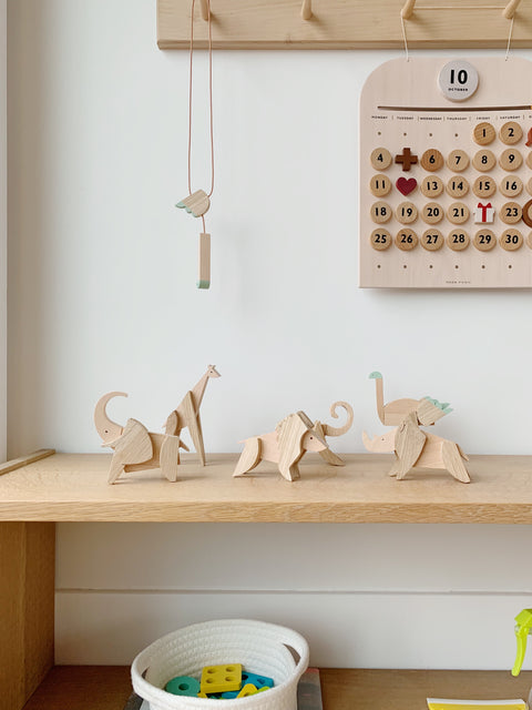 African animal wooden magnetic toy gifts