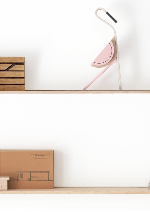wooden flamingo decor figurine